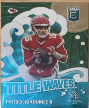 2024 Panini Donruss Elite Title Waves Patrick Mahomes II [Green] #10 card