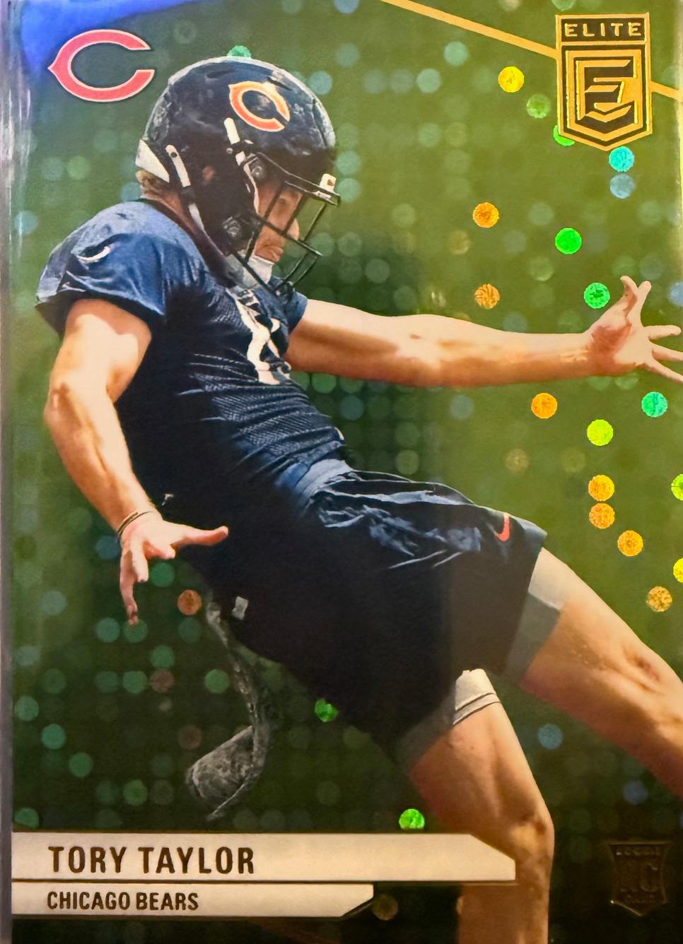 2024 Panini Donruss Elite Tory Taylor [Green Disco] #101 card