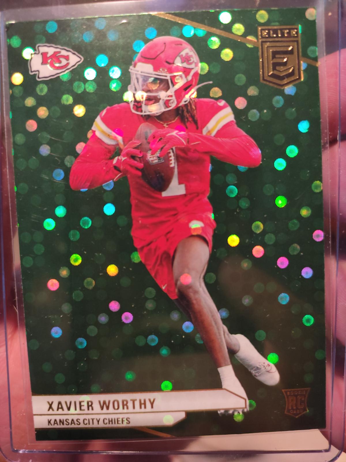 2024 Panini Donruss Elite Xavier Worthy [Green Disco] #186 card