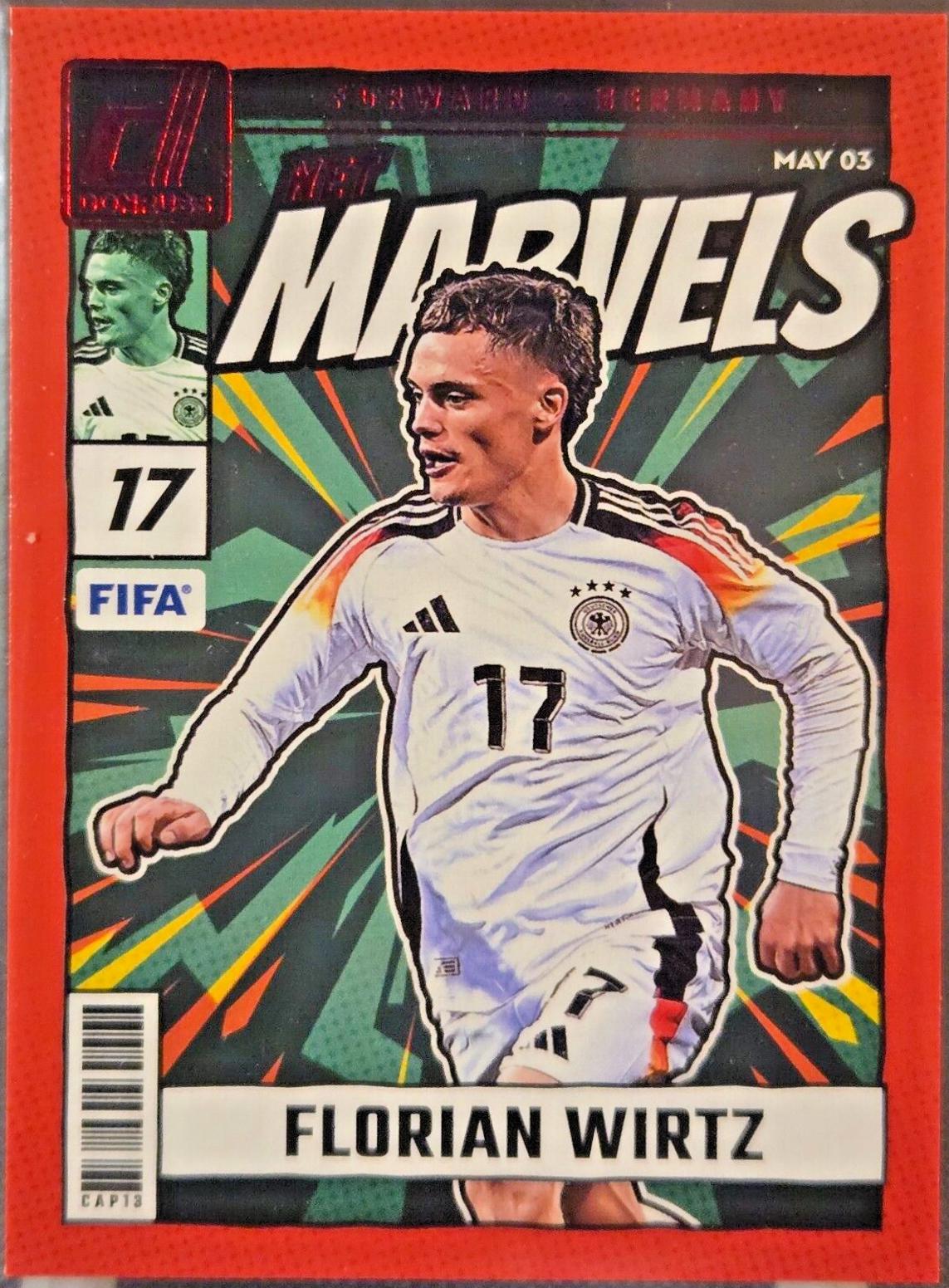 2024 Panini Donruss Net Marvels Florian Wirtz [Red] #12 card