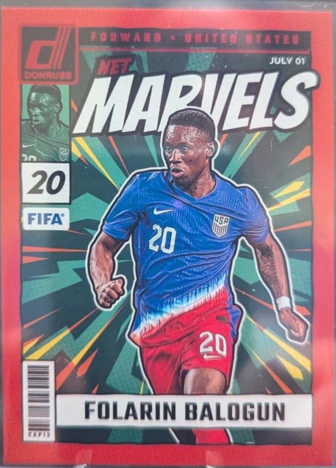 2024 Panini Donruss Net Marvels Folarin Balogun [Red] #19 card