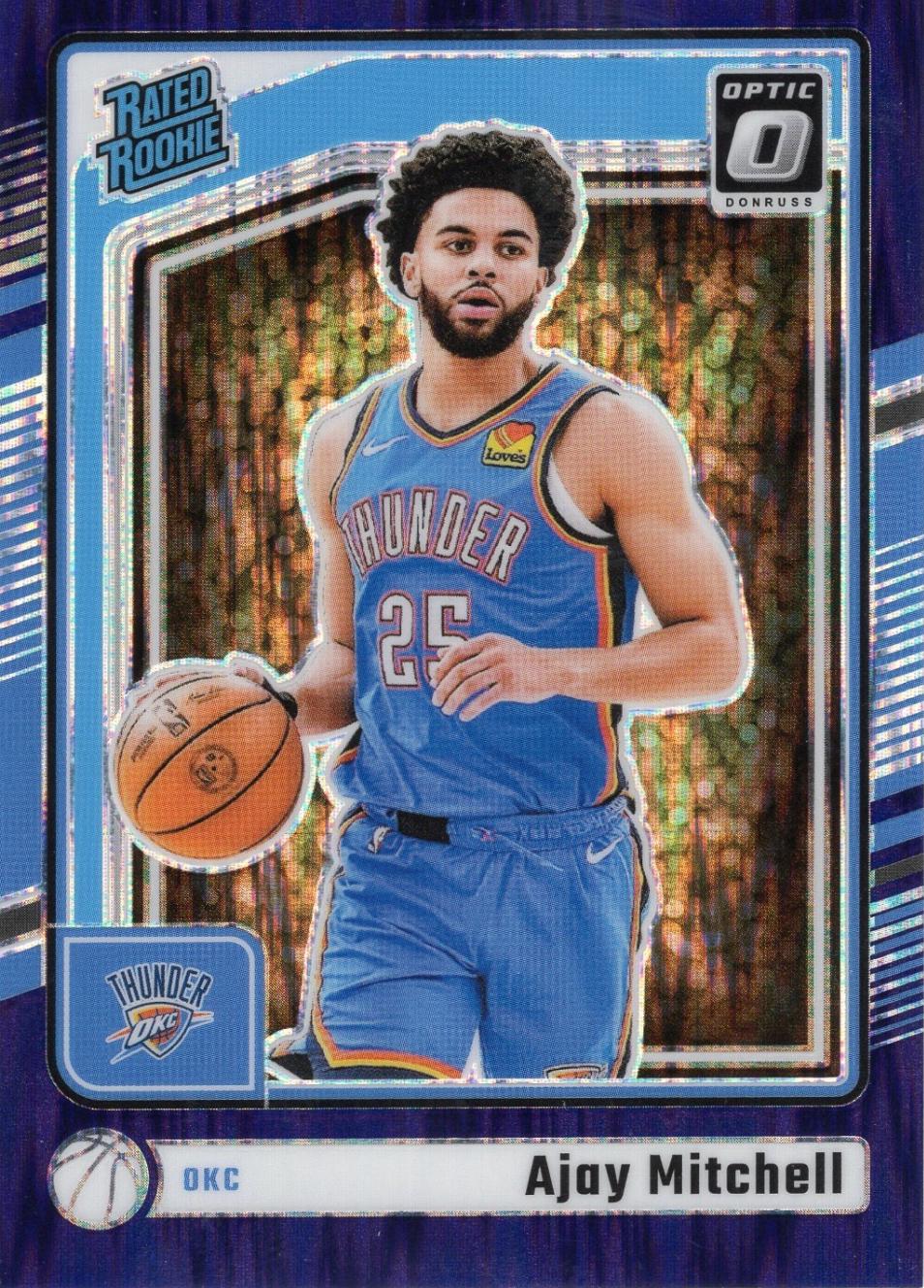2024 Panini Donruss Optic Ajay Mitchell [Purple Shock] #274 card
