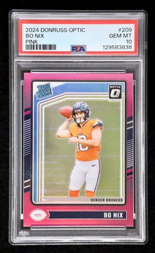 2024 Panini Donruss Optic Bo Nix [Pink] #209 card