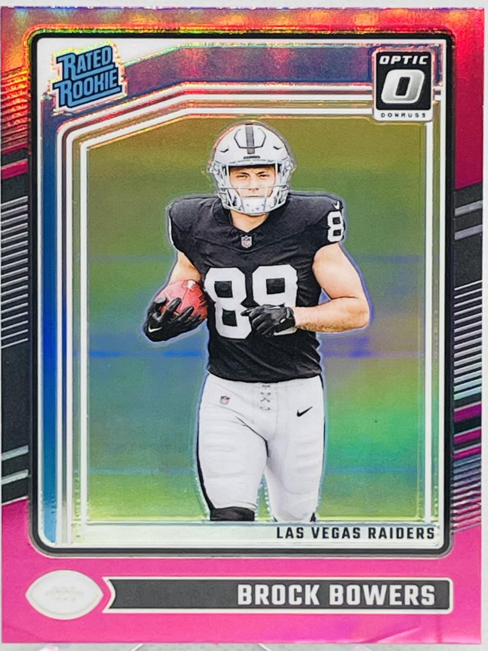 2024 Panini Donruss Optic Brock Bowers [Pink] #215 card