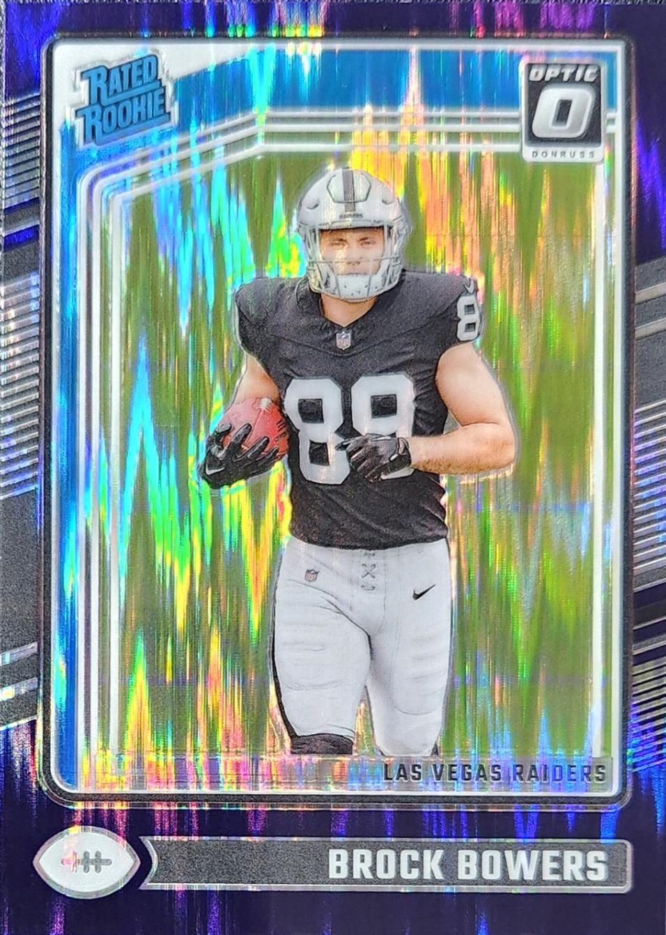 2024 Panini Donruss Optic Brock Bowers [Purple Shock] #215 card