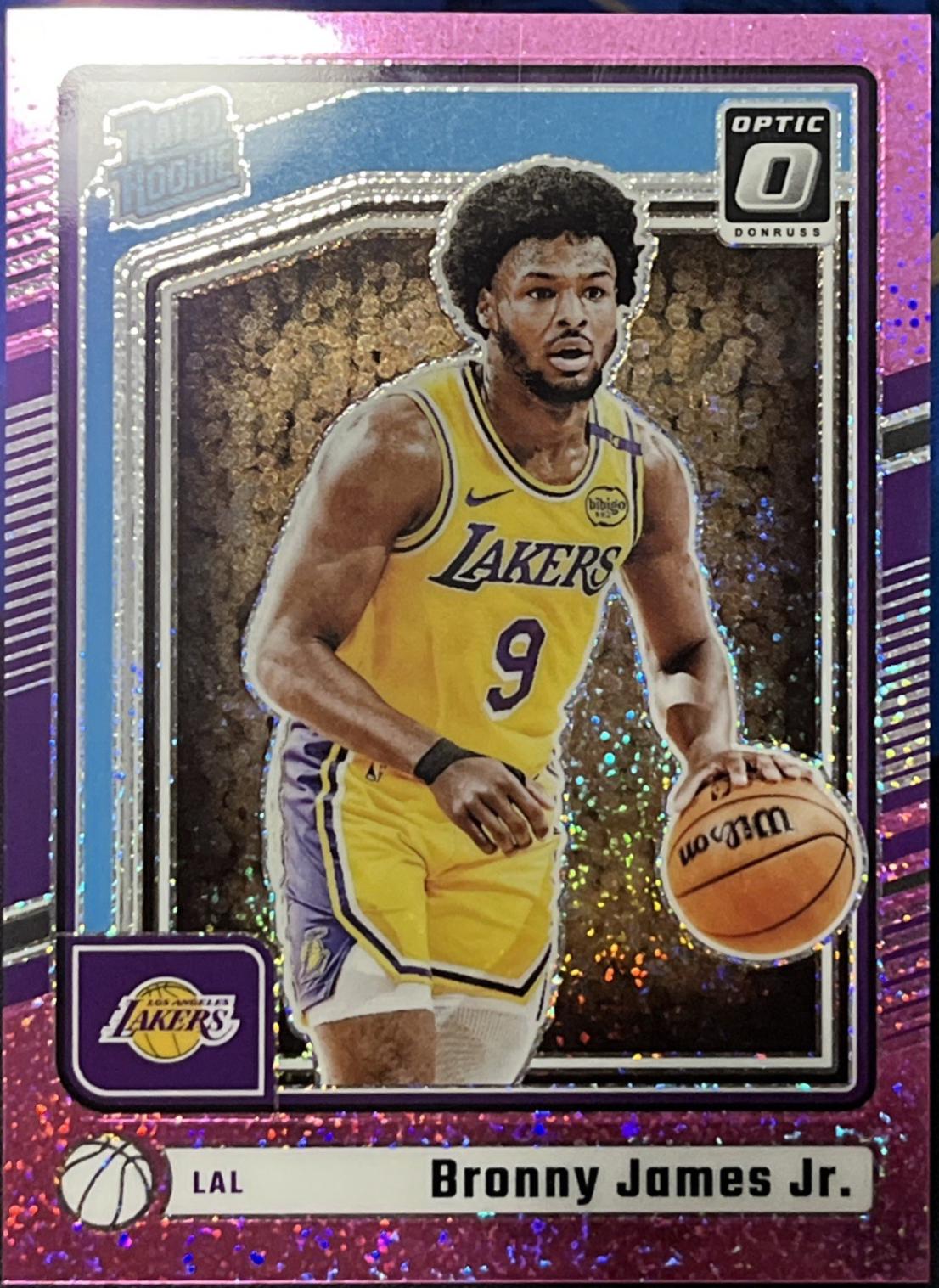 2024 Panini Donruss Optic Bronny James Jr. [Pink Glitter] #282 card