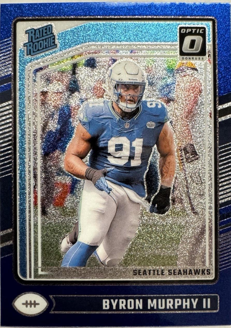 2024 Panini Donruss Optic Byron Murphy II [Blue Glitter] #217 card