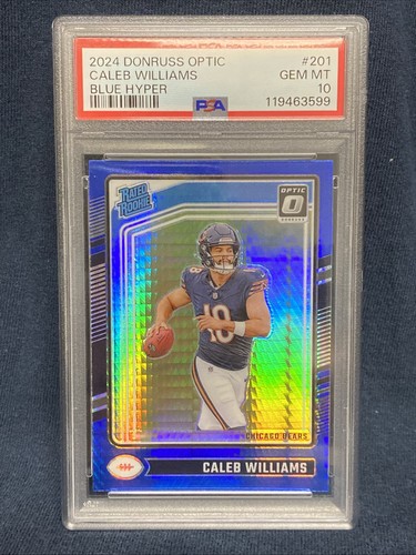 2024 Panini Donruss Optic Caleb Williams [Blue Hyper] #201 card