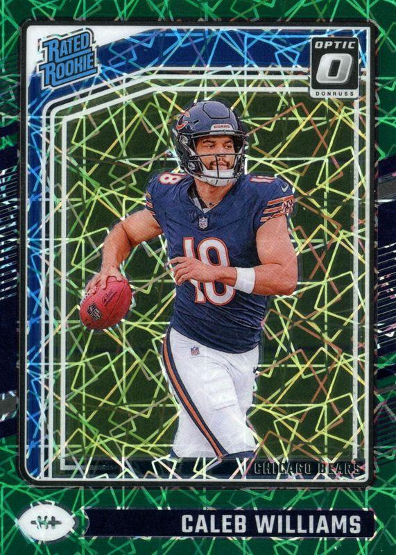 2024 Panini Donruss Optic Caleb Williams [Green Velocity] #201 card