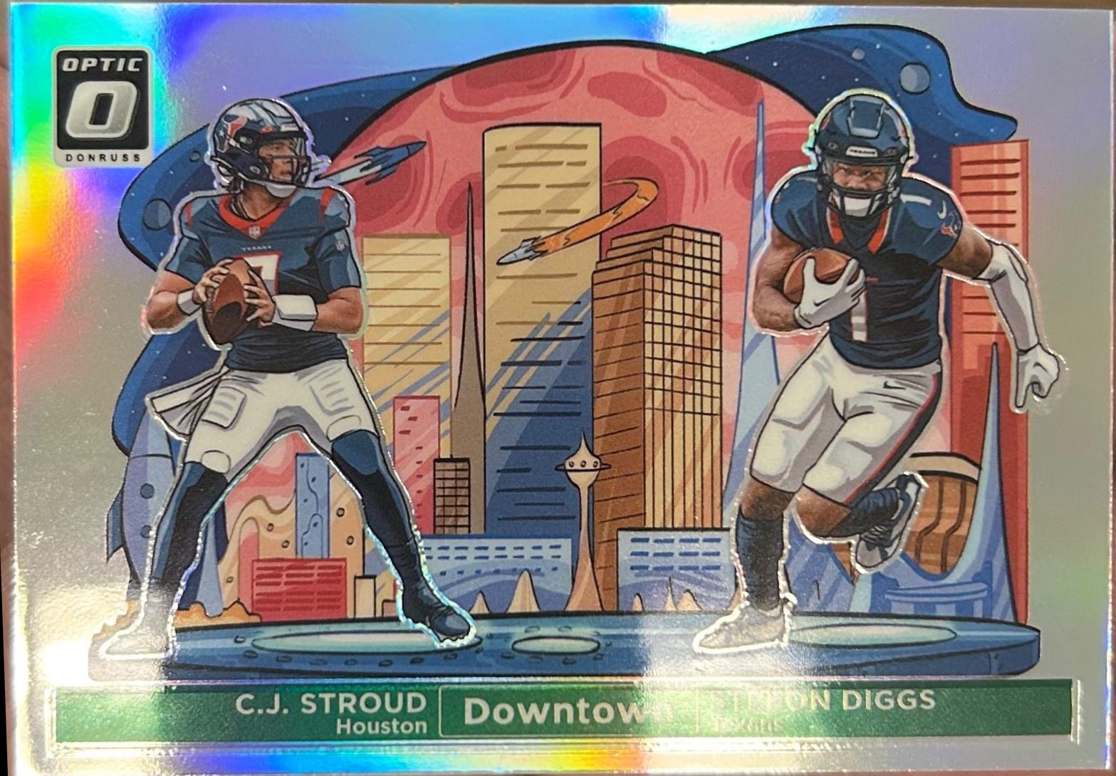 2024 Panini Donruss Optic Downtown Duos C.J. Stroud / Stefon Diggs #5 card