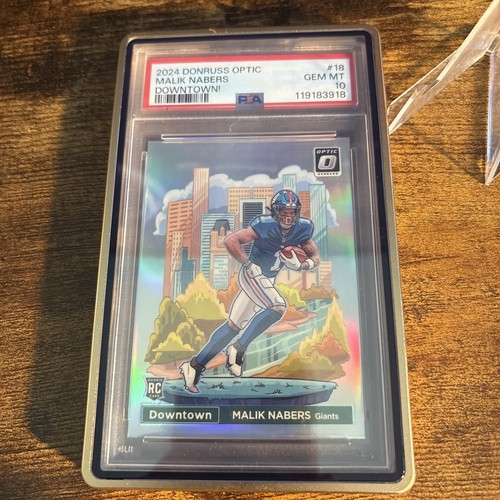 2024 Panini Donruss Optic Downtown Malik Nabers #18 card