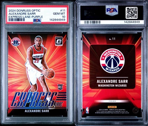 2024 Panini Donruss Optic Express Lane Alexandre Sarr [Purple] #11 card
