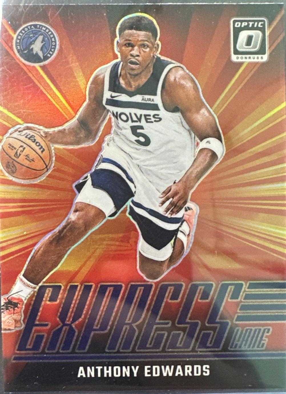 2024 Panini Donruss Optic Express Lane Anthony Edwards [Purple] #7 card
