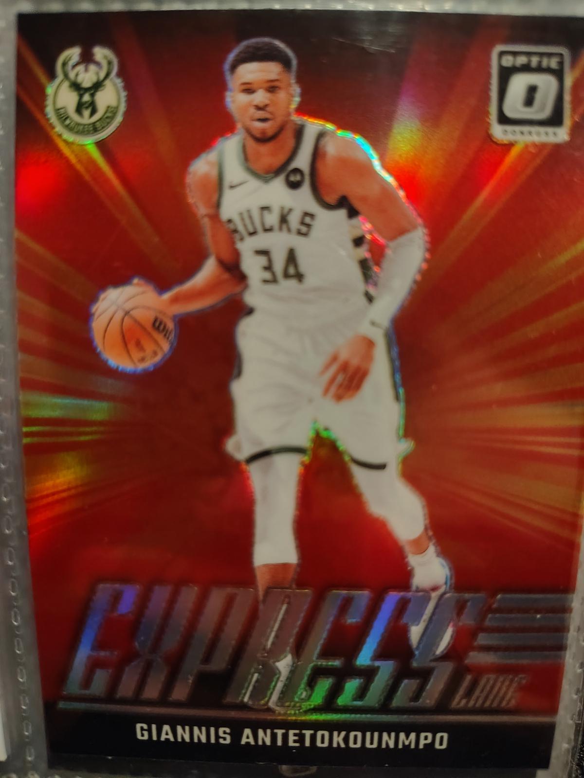 2024 Panini Donruss Optic Express Lane Giannis Antetokounmpo [Holo] #22 card