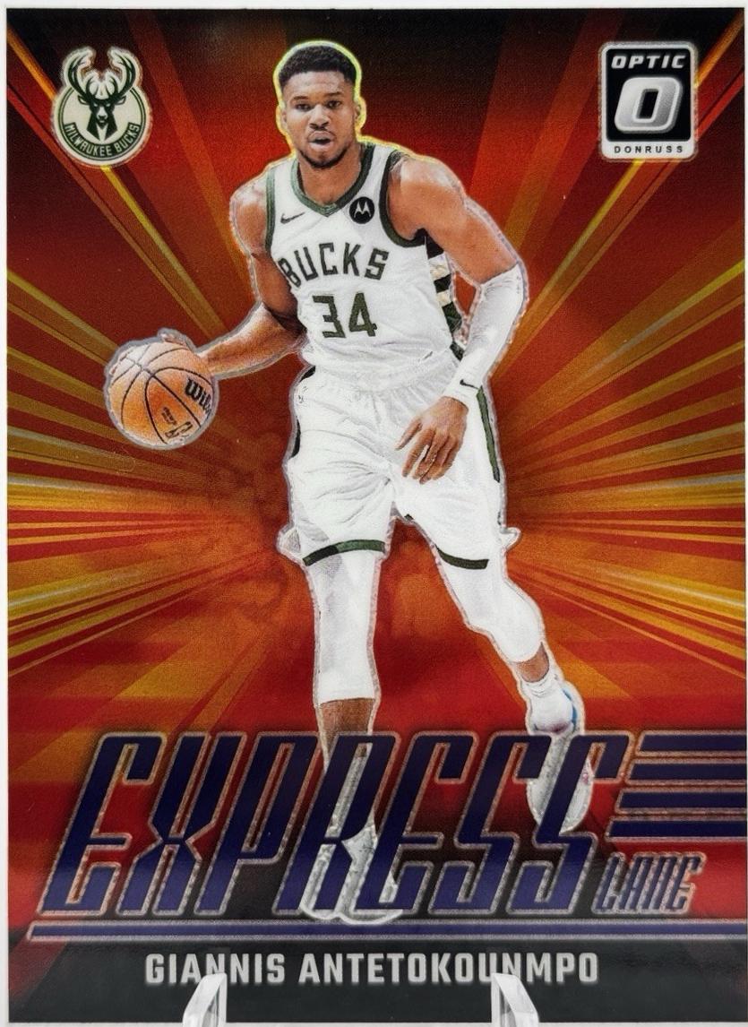 2024 Panini Donruss Optic Express Lane Giannis Antetokounmpo [Purple] #22 card