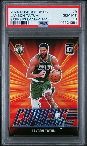 2024 Panini Donruss Optic Express Lane Jayson Tatum [Purple] #9 card