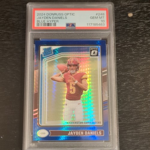 2024 Panini Donruss Optic Jayden Daniels [Blue Hyper] #248 card
