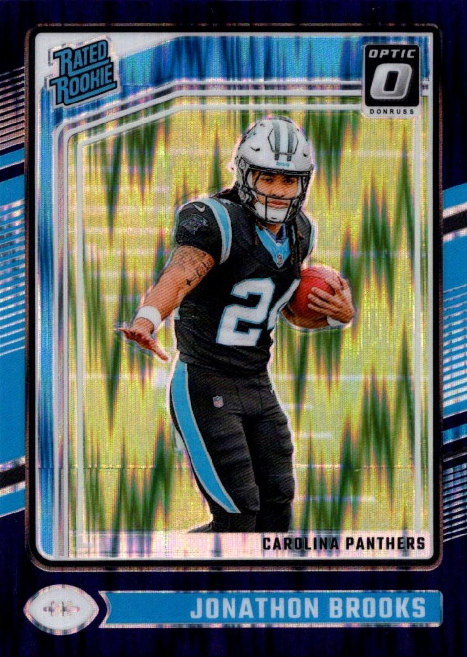 2024 Panini Donruss Optic Jonathon Brooks [Purple Shock] #258 card