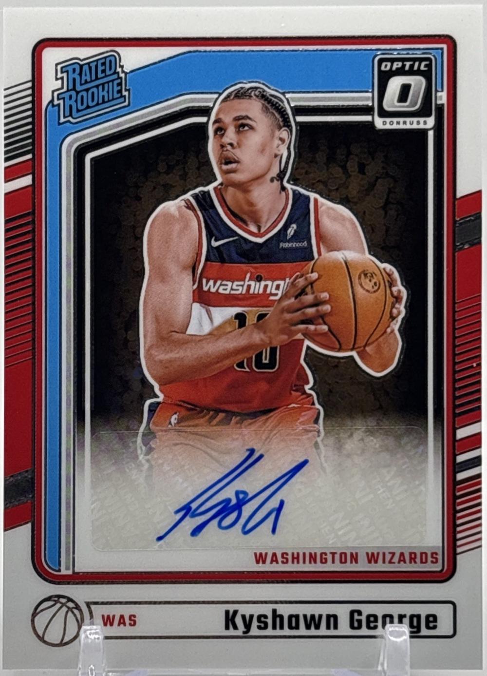 2024 Panini Donruss Optic Kyshawn George [Signature] #329 card