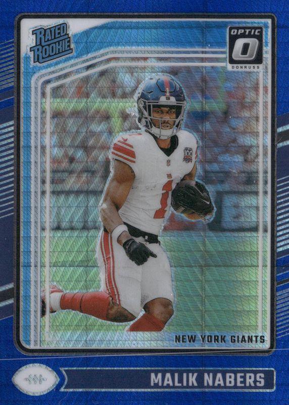 2024 Panini Donruss Optic Malik Nabers [Blue Hyper] #271 card