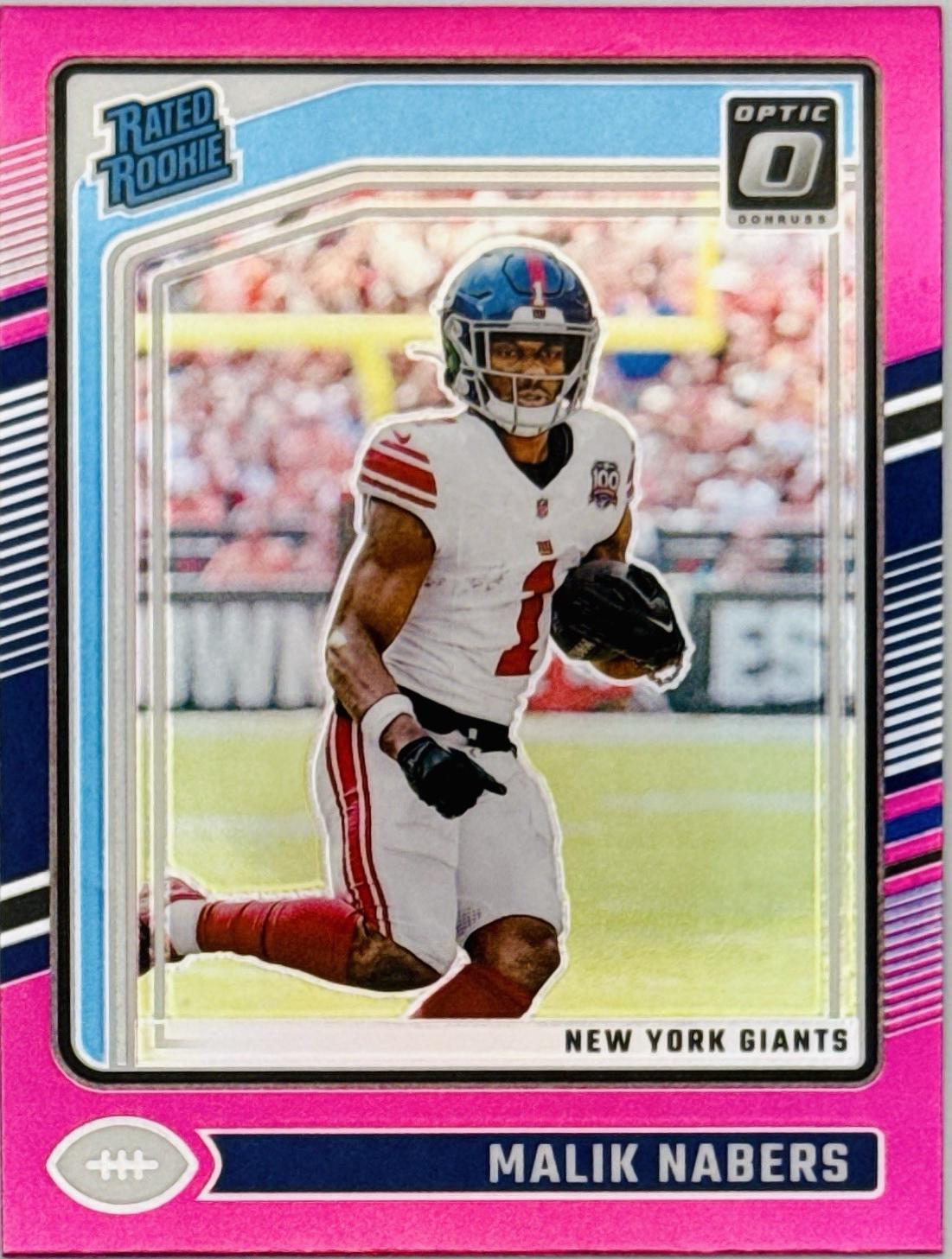 2024 Panini Donruss Optic Malik Nabers [Pink] #271 card