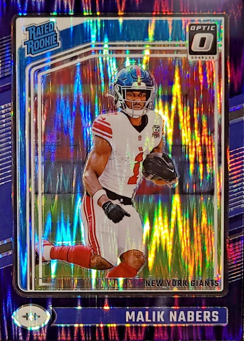 2024 Panini Donruss Optic Malik Nabers [Purple Shock] #271 card