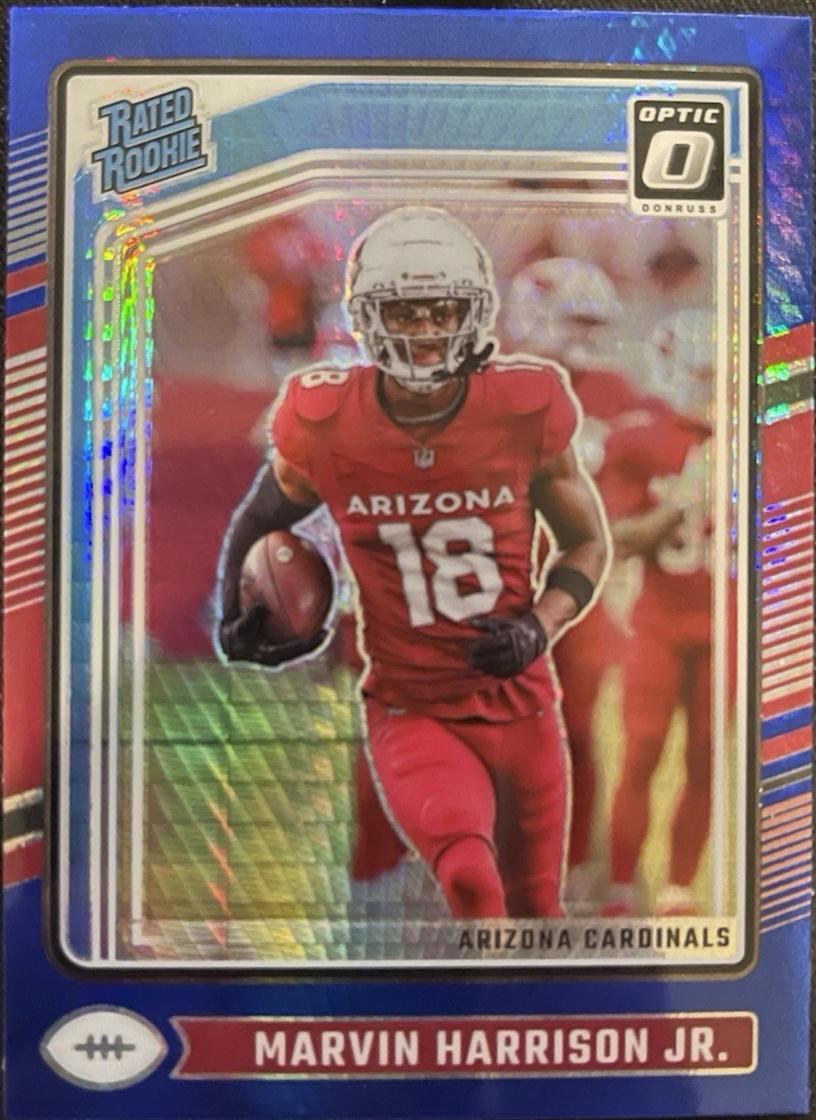 2024 Panini Donruss Optic Marvin Harrison Jr. [Blue Hyper] #276 card