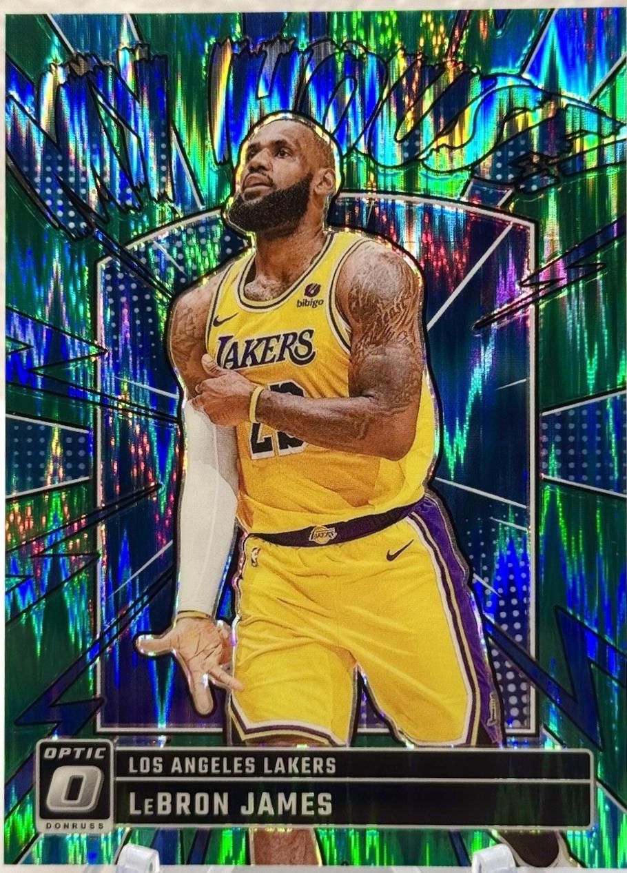 2024 Panini Donruss Optic My House LeBron James [Green Shock] #3 card