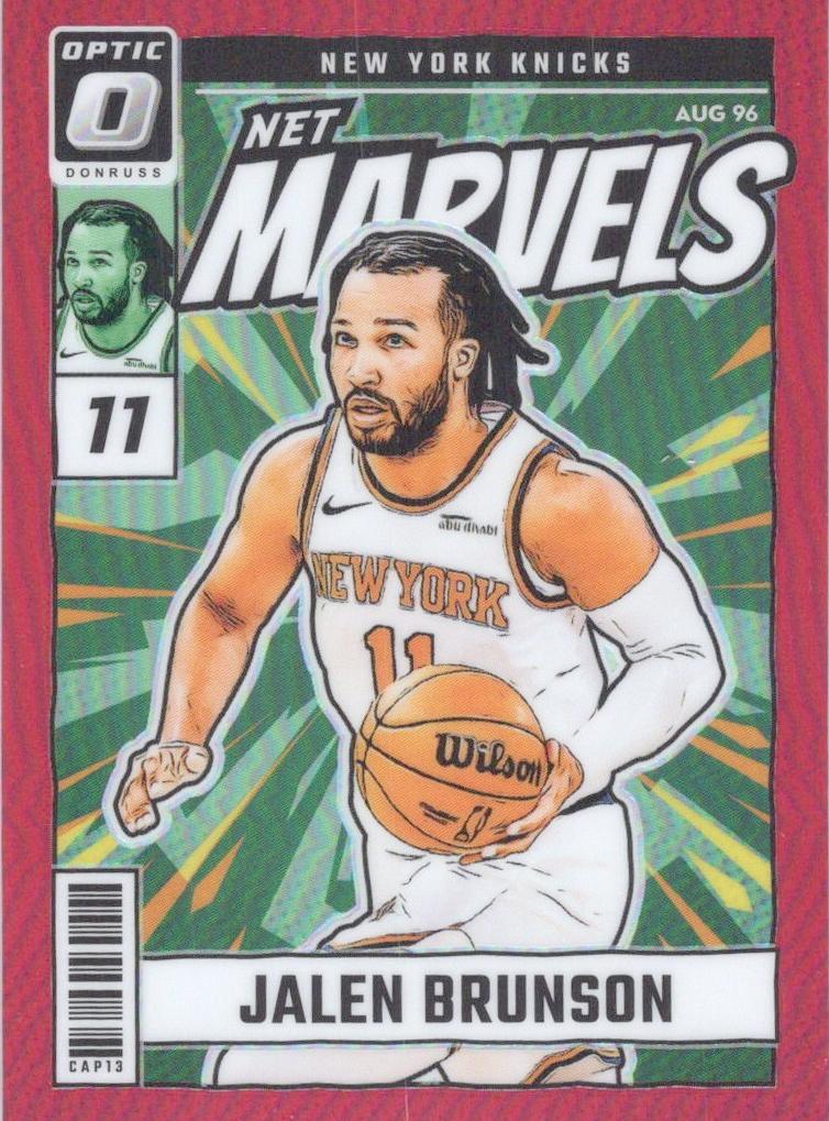 2024 Panini Donruss Optic Net Marvels Jalen Brunson [Red] #22 card