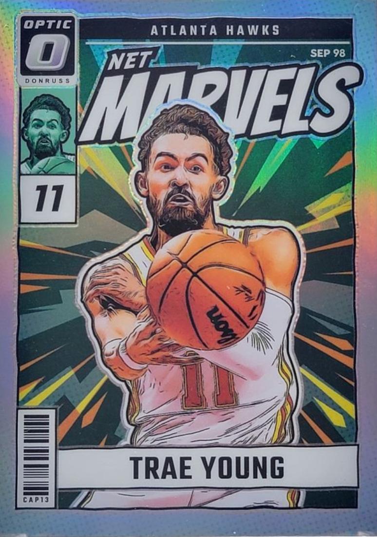 2024 Panini Donruss Optic Net Marvels Trae Young [Holo] #9 card