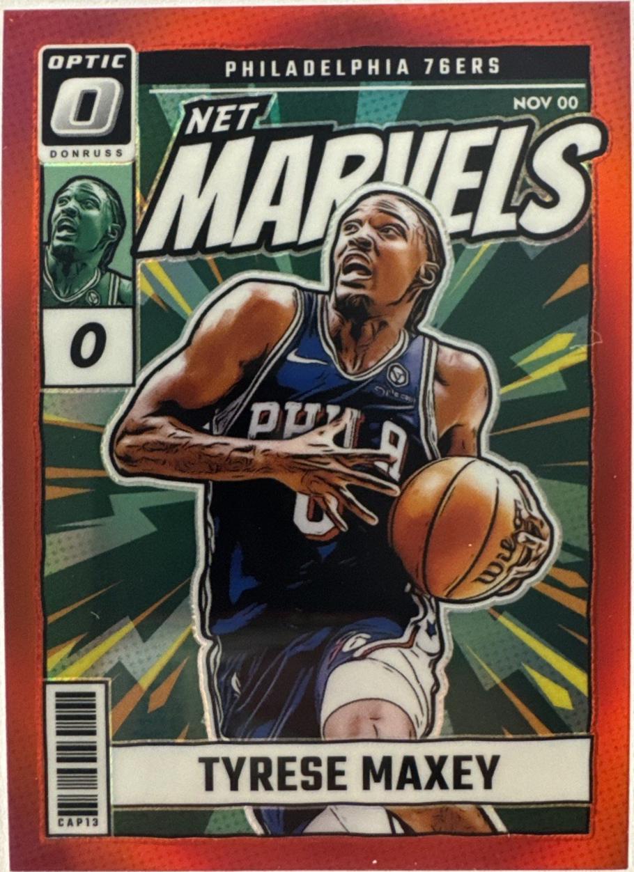 2024 Panini Donruss Optic Net Marvels Tyrese Maxey [Red] #19 card