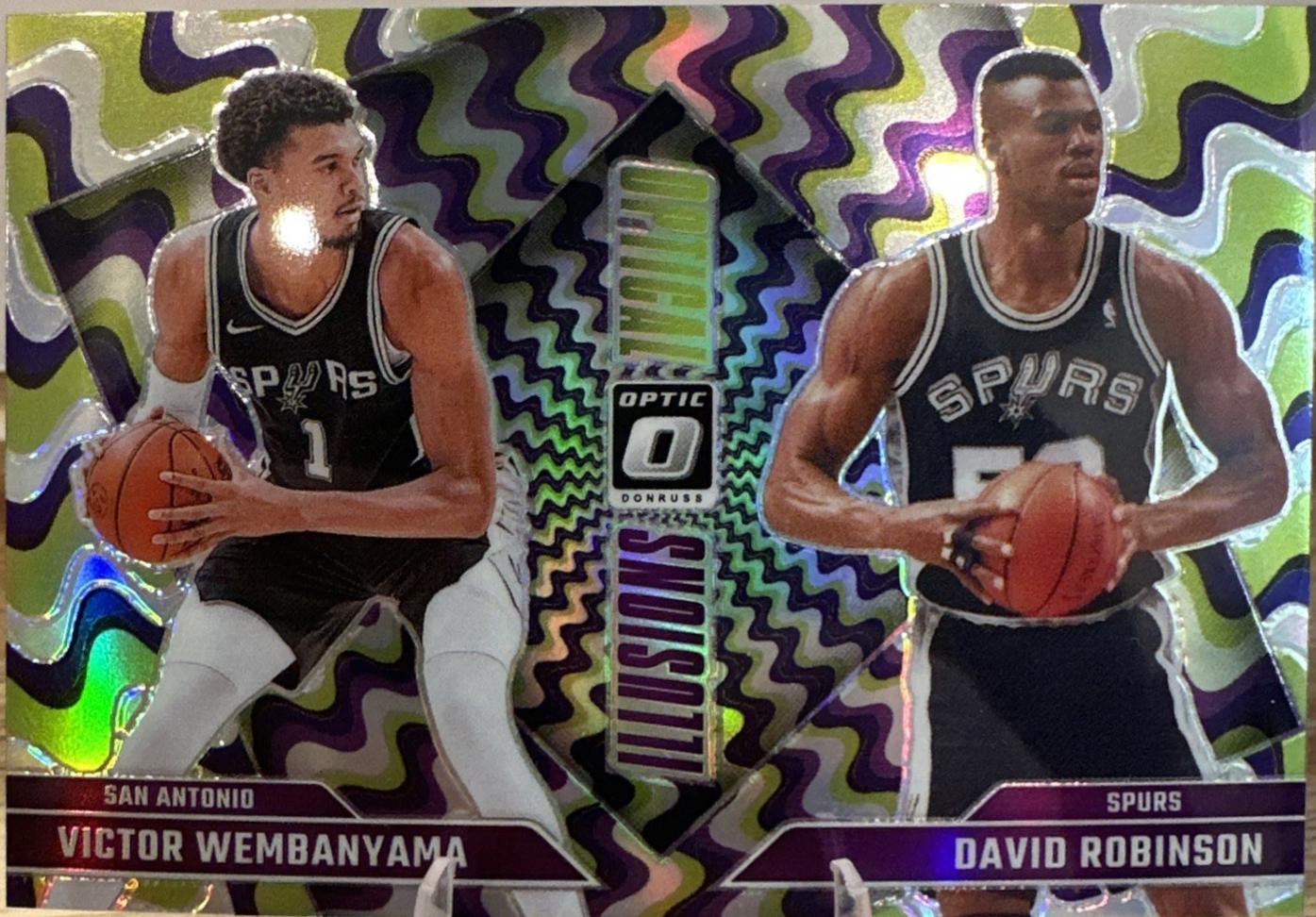2024 Panini Donruss Optic Optical Illusions David Robinson / Victor Wembanyama #5 card