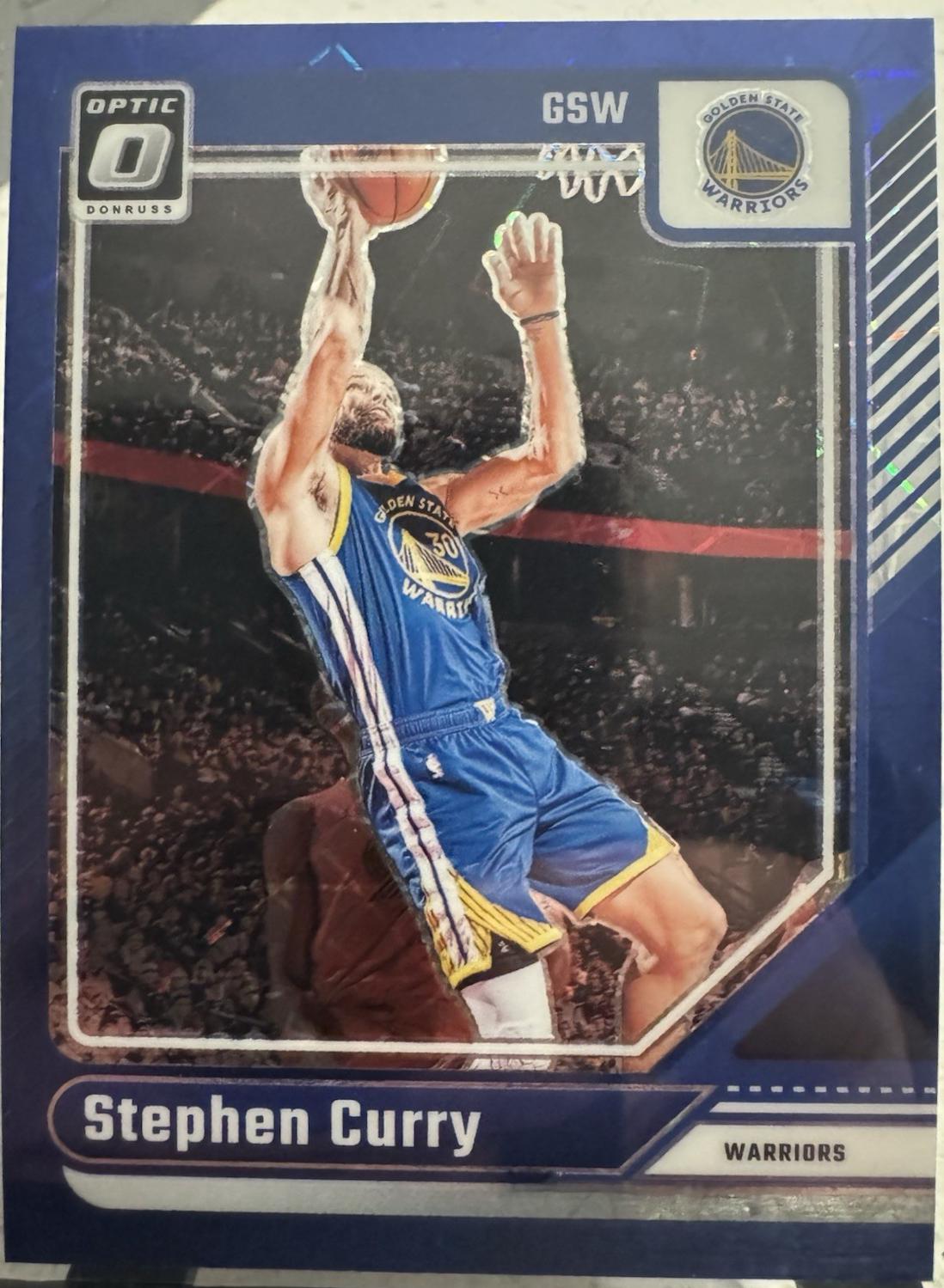2024 Panini Donruss Optic Stephen Curry [Blue Velocity] #155 card