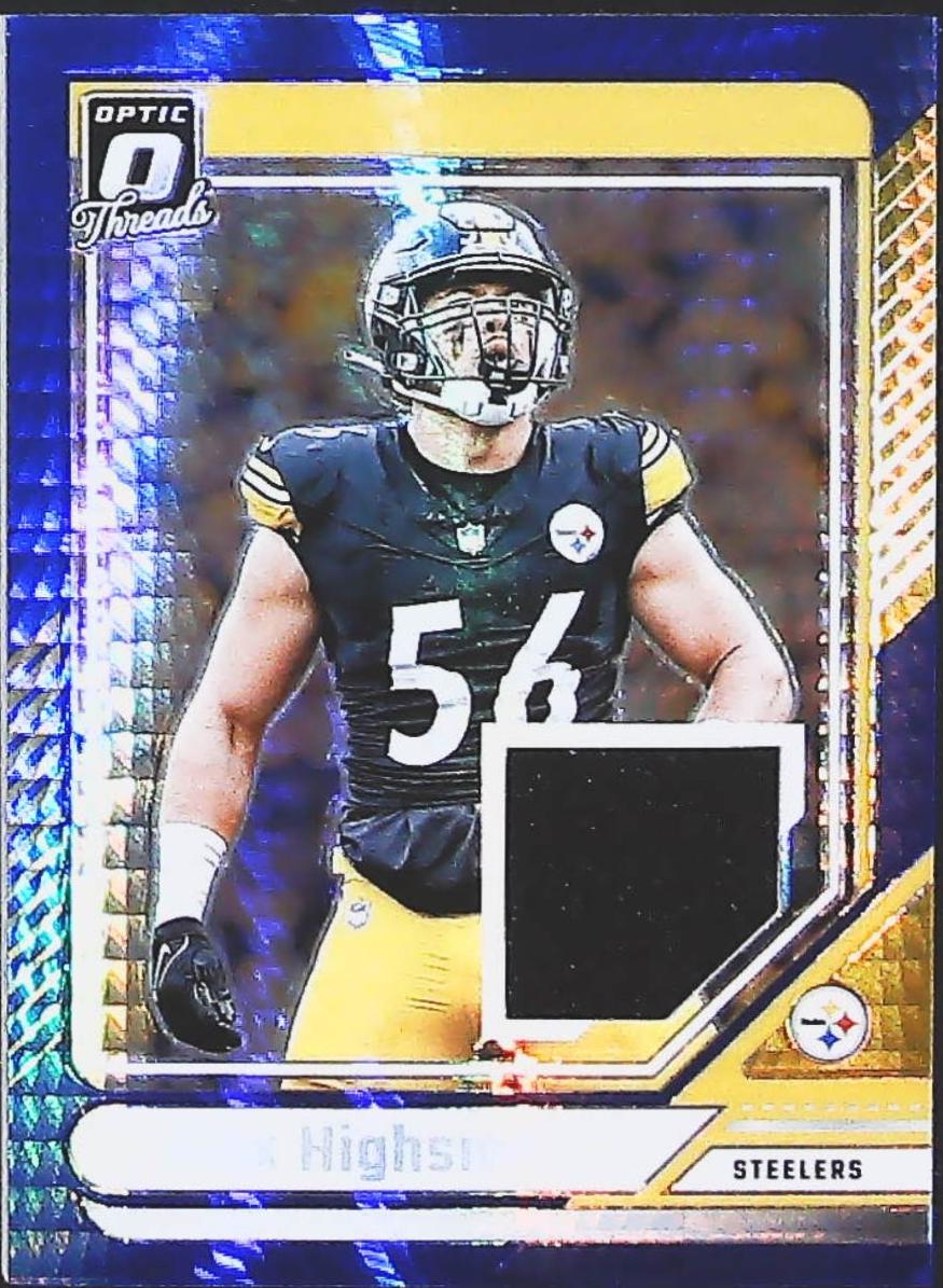2024 Panini Donruss Optic Threads Blue Hyper Alex Highsmith #DTB-AHH card