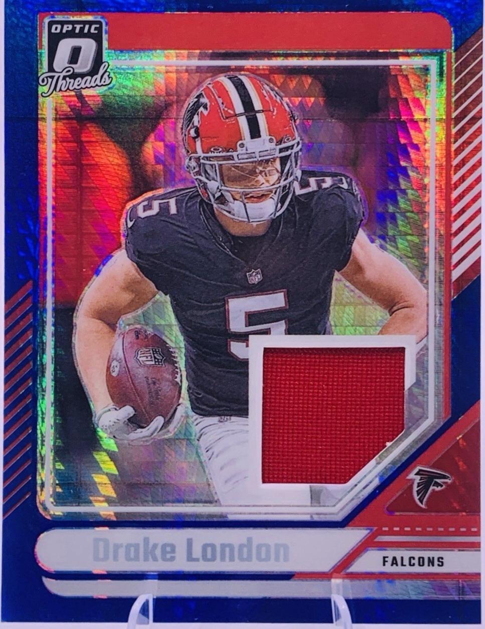 2024 Panini Donruss Optic Threads Blue Hyper Drake London #DTB-DLN card