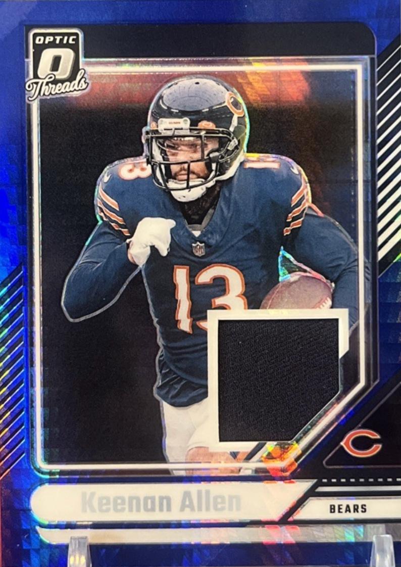 2024 Panini Donruss Optic Threads Blue Hyper Keenan Allen #DTB-KAN card