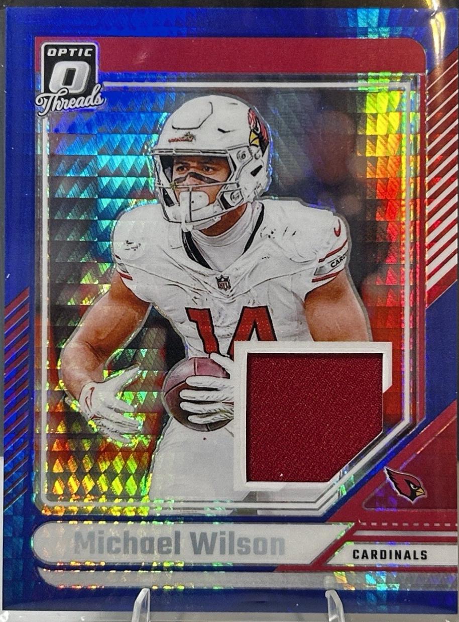 2024 Panini Donruss Optic Threads Blue Hyper Michael Wilson #DTB-MWN card