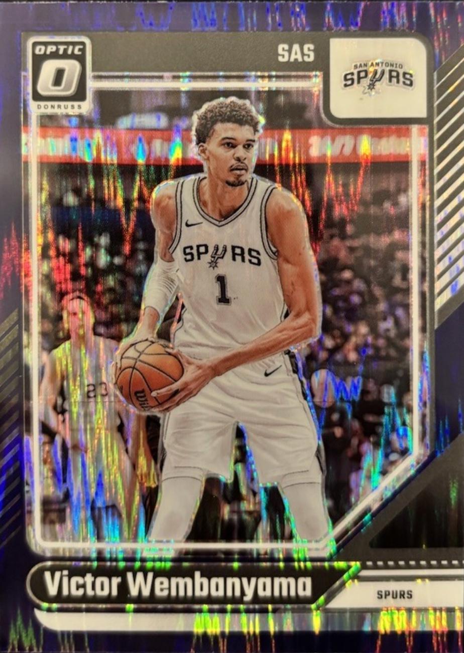 2024 Panini Donruss Optic Victor Wembanyama [Purple Shock] #45 card