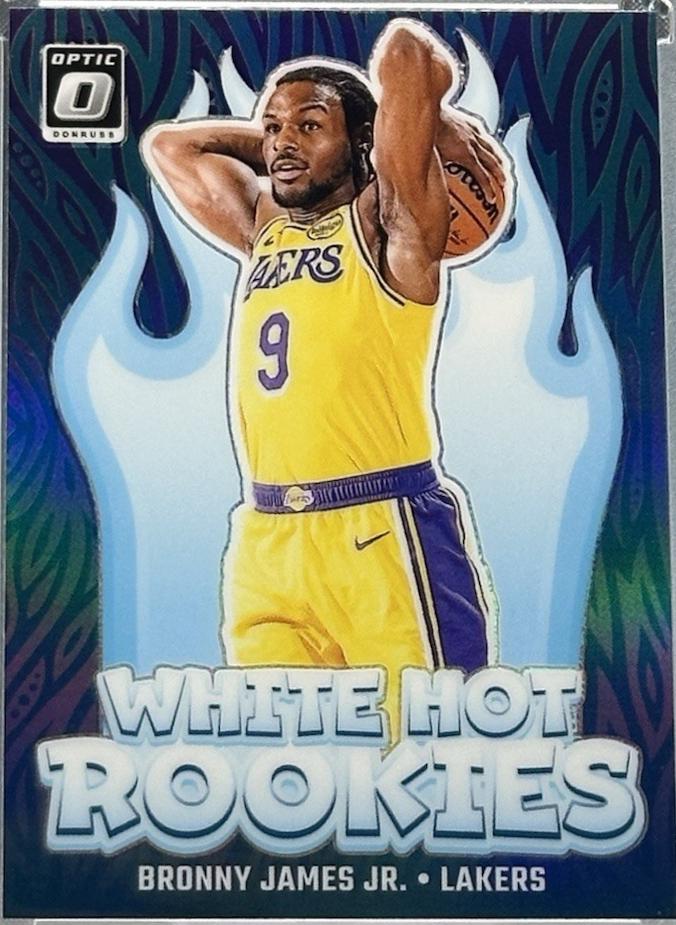 2024 Panini Donruss Optic White Hot Rookie Bronny James Jr. [Purple] #15 card