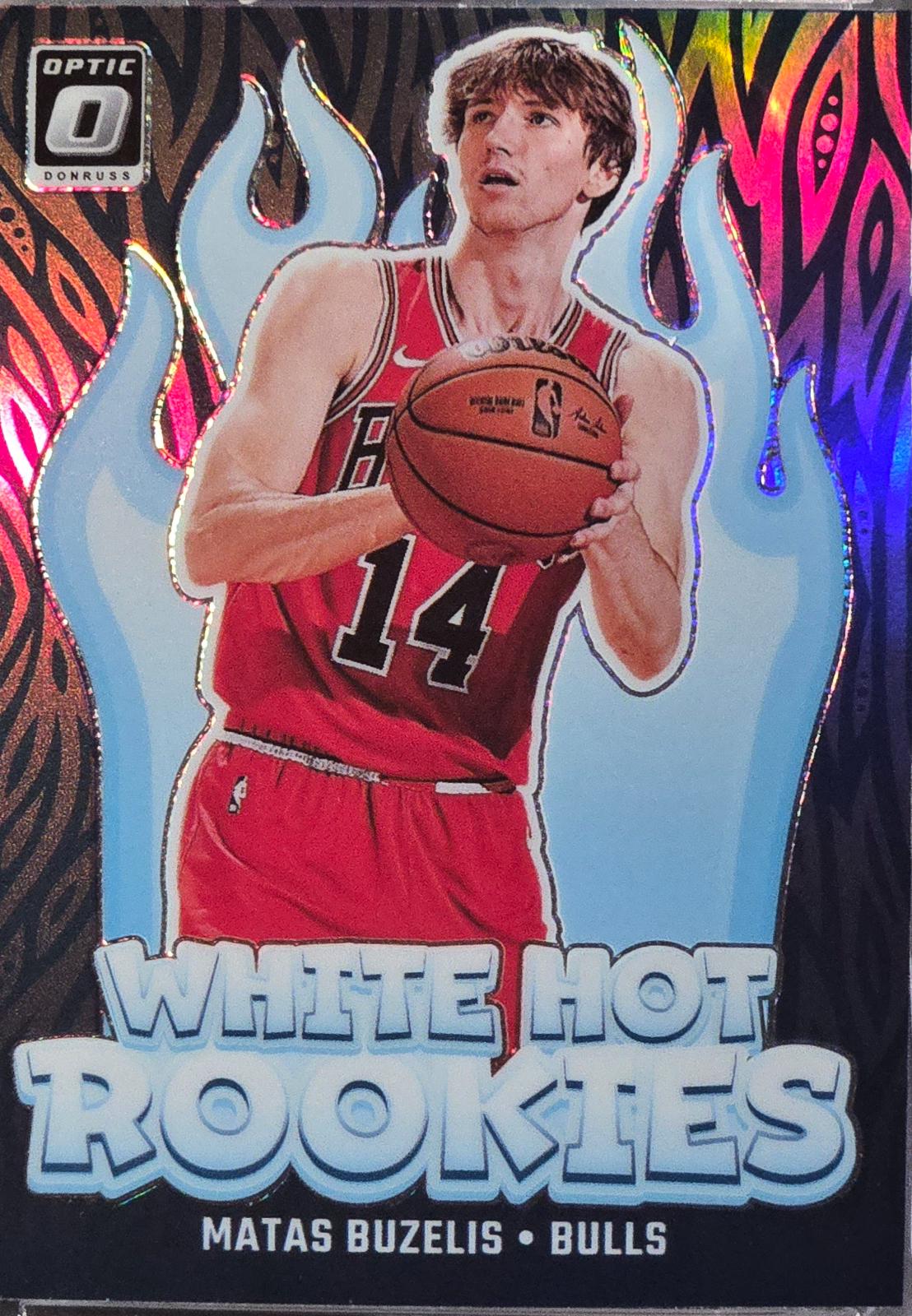 2024 Panini Donruss Optic White Hot Rookie Matas Buzelis [Holo] #10 card