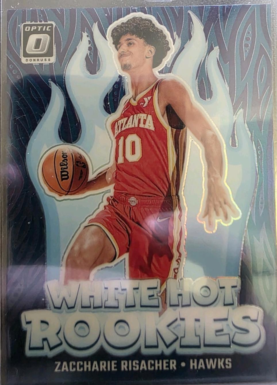 2024 Panini Donruss Optic White Hot Rookie Zaccharie Risacher [Purple] #4 card