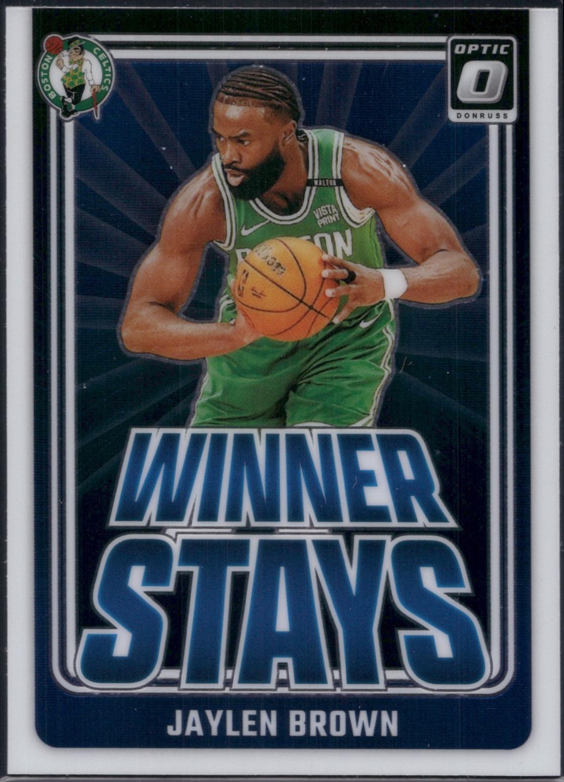 2024 Panini Donruss Optic Winner Stays Jaylen Brown #7 card