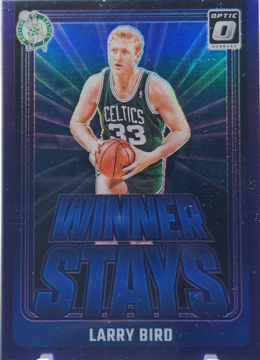 2024 Panini Donruss Optic Winner Stays Larry Bird [Purple] #19 card