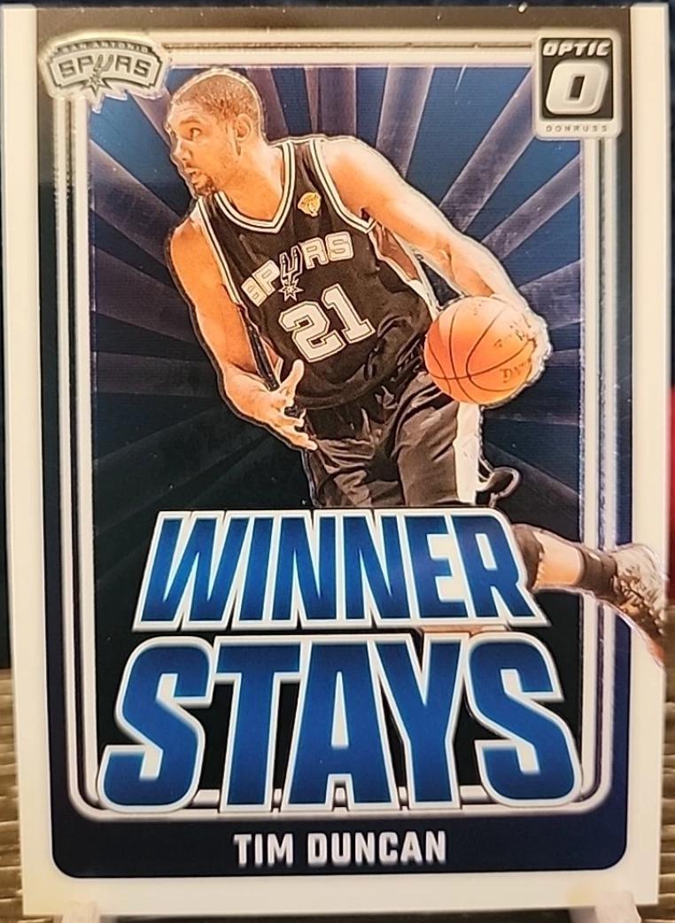 2024 Panini Donruss Optic Winner Stays Tim Duncan #12 card