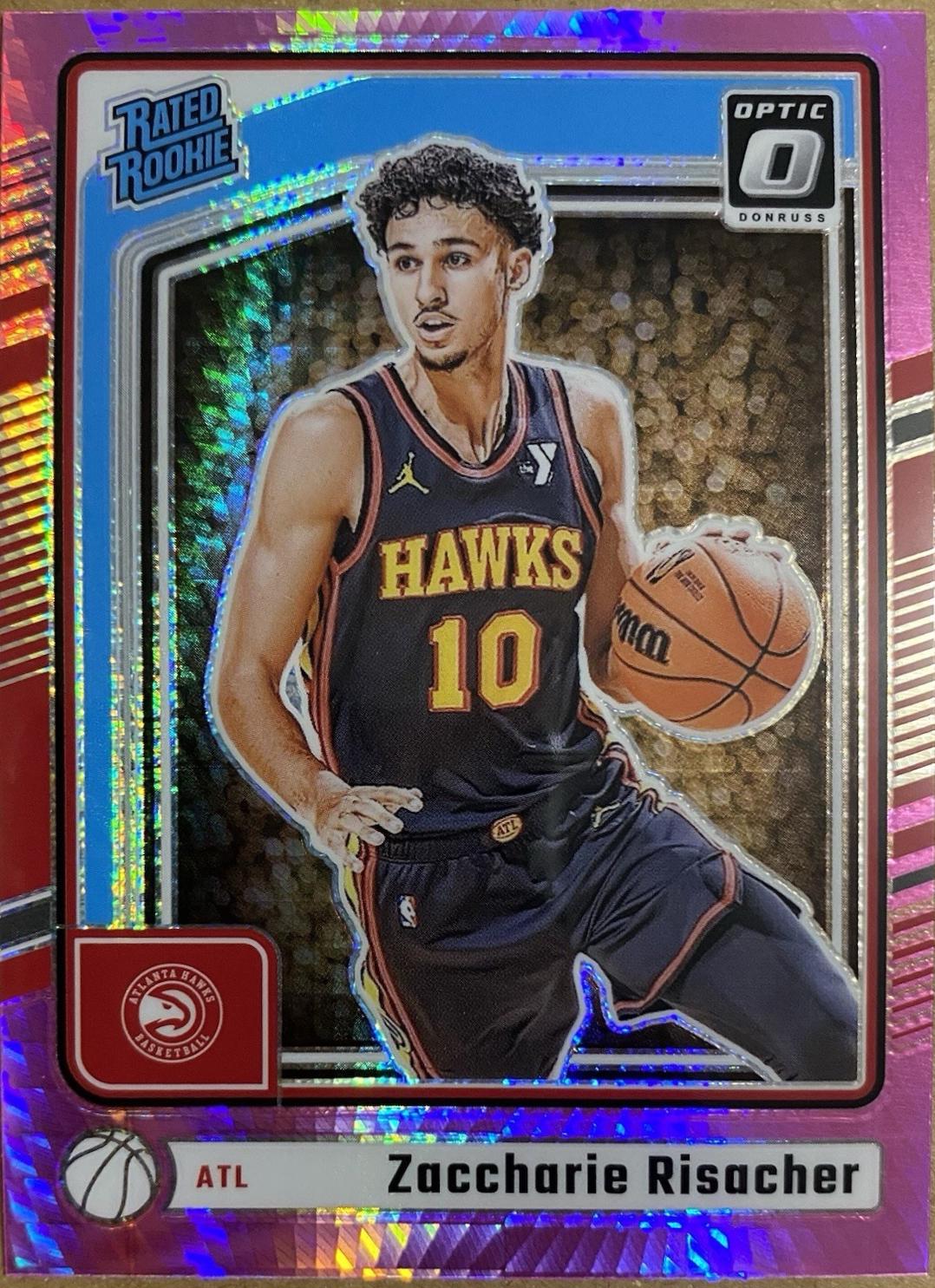 2024 Panini Donruss Optic Zaccharie Risacher [Hyper Pink] #268 card
