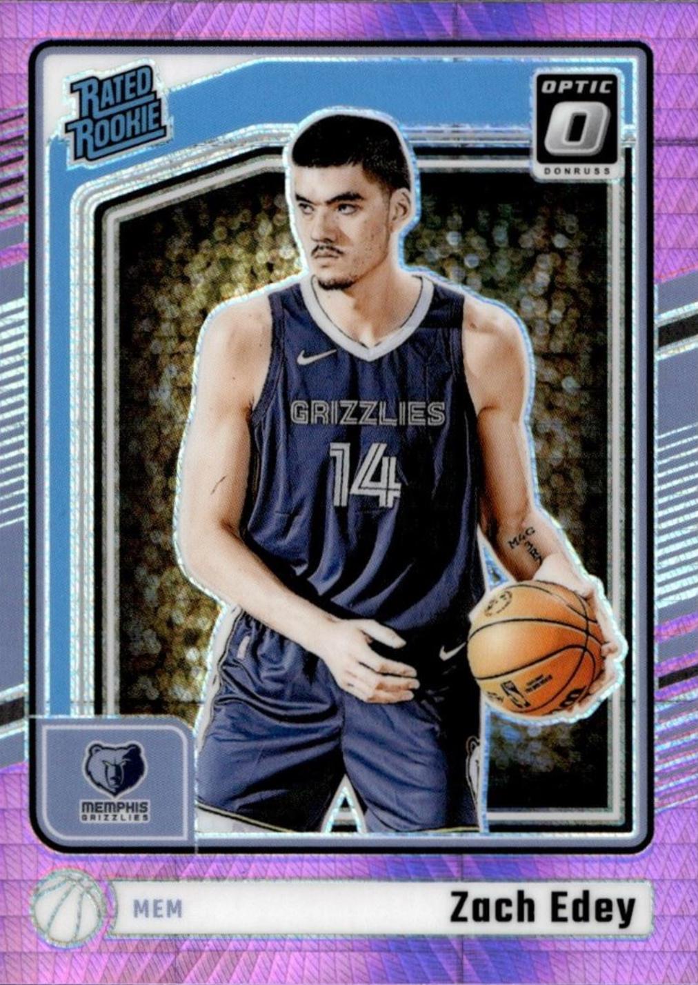 2024 Panini Donruss Optic Zach Edey [Hyper Pink] #288 card