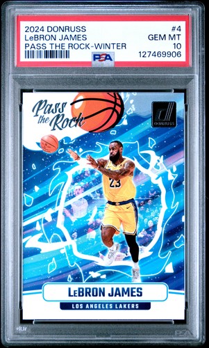 2024 Panini Donruss Pass the Rock LeBron James [Winter] #4 card