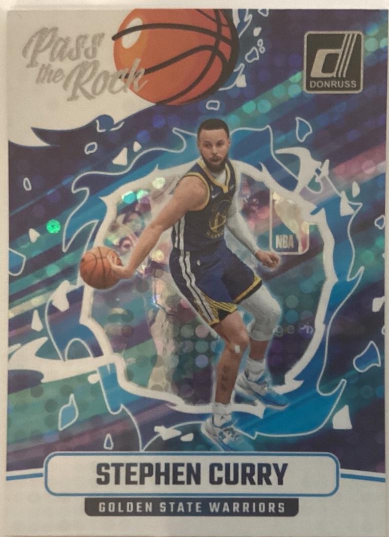 2024 Panini Donruss Pass the Rock Stephen Curry [Disco] #5 card