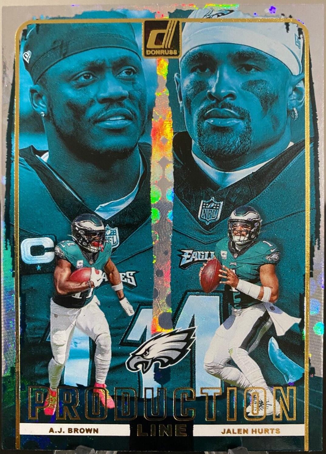 2024 Panini Donruss Production Line A.J. Brown / Jalen Hurts #6 card