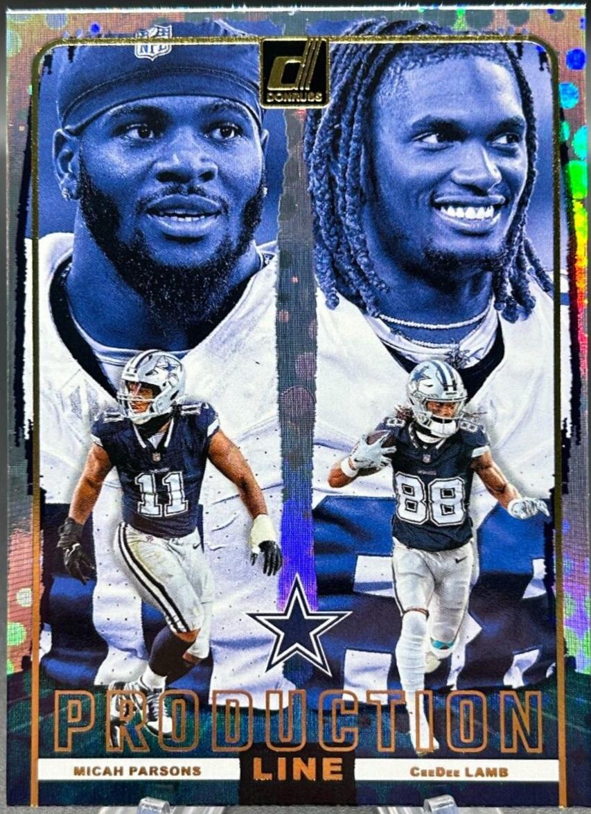 2024 Panini Donruss Production Line CeeDee Lamb / Micah Parsons #17 card